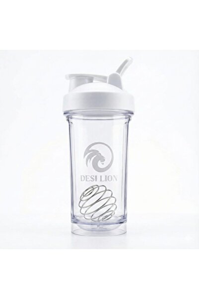 DESI LION Protein Shaker Bottle with Blender Ball – Leakproof Smoothie & Gym Supplement Mixer Cup