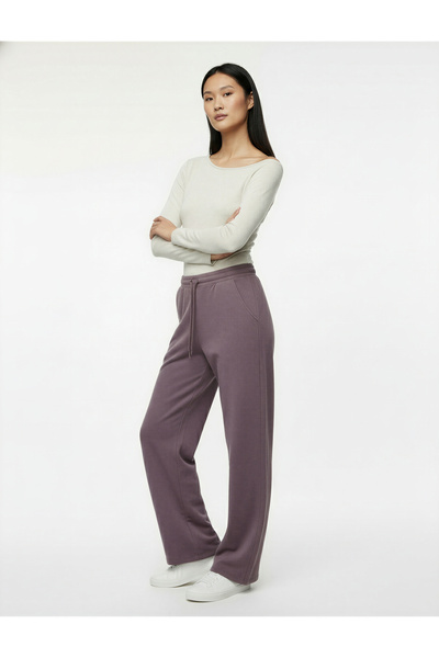 Koton Φούτερ με φαρδύ πόδι με λεπτομέρεια τσέπης και κορδόνια στη μέση