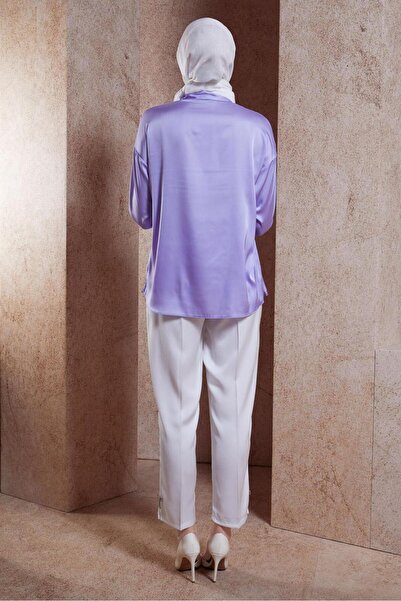 Alvina Σατέν Μπλούζα Πουκάμισο - Μοντέλο 44430