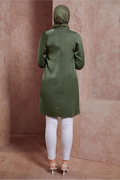 Alvina Satin Tunic - Stone Printed, Model 44586