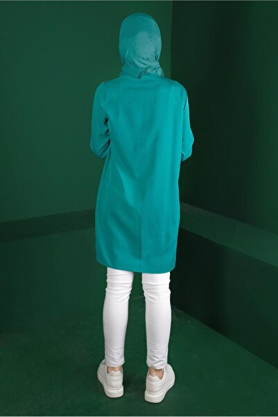 Alvina Buttoned Tunic with Hawkbeak Pattern Detail 43288