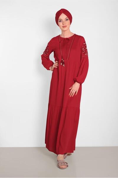 Alvina Embroidered Sleeves Dress 4439