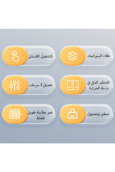 Generic Leon Home Electric 2-in-1 Cordless Straightening Comb & Curler (White)