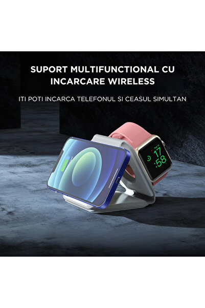 VRSmarty 3 in 1 Foldable Wireless Charger Fast Charge MagSafe QI 15 W, IPhone, Airpods, Apple Smartwatch