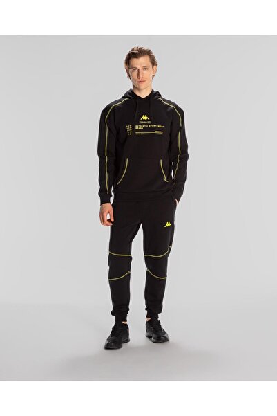 Kappa Αυθεντικό ανδρικό φούτερ με κουκούλα Waldo, μαύρη κανονική εφαρμογή