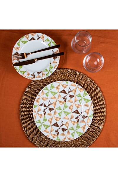 Güral Porselen Eda 7 Piece Bone Pasta Set 6122