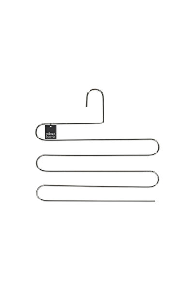 Edora Home Dolap İçi 5 Katlı Gümüş Pantolon Askılık, Akıllı Dekoratif Askı - Metal Paslanmaz