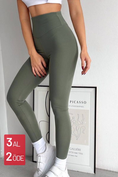 Mogi Butik Γυναικείο κολάν με ψηλή μέση και ράστερ - Slimming Gathering Winter 3027