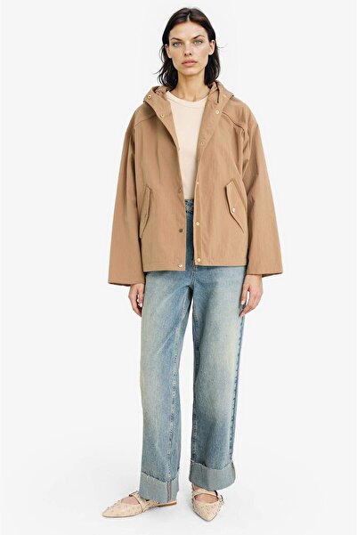 DeFacto Waterproof Regular Fit Hooded Snap Coat E8620Ax25Au