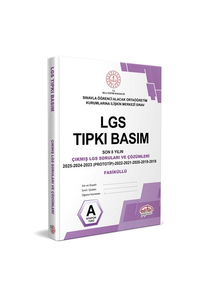 Editör Yayınevi Son 7 Yıl Lgs Tıpkı Basım Çıkmış Sorular ve Çözümleri