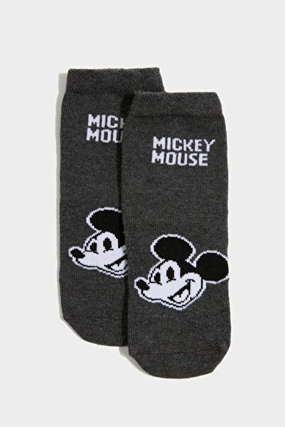 DeFacto Baby Boy Disney Mickey & Minnie Anti-Slip Sole 3-Piece Cotton Long Socks F6984A5Ns