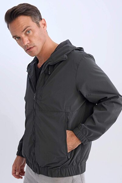DeFacto Hooded Regular Fit Seasonal Coat - Zip and Pocket, Lined C4562Ax24Au