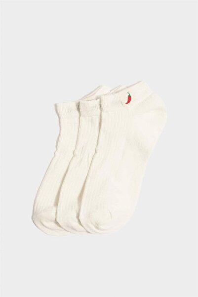 DeFacto Kadın 3'lü Pamuklu Patik Çorap F5620AXNS