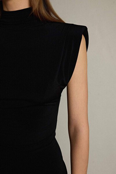 DeFacto Αμάνικο μίντι φόρεμα με γιακά G0395AX25SM