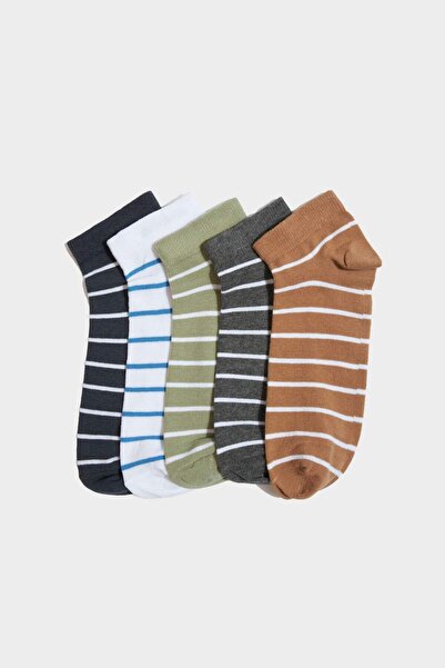 DeFacto 5-teilige Baumwollsocken für Herren F5287AXNS