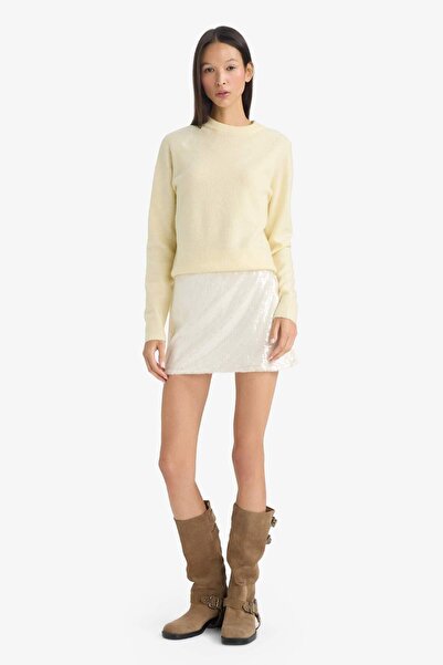 DeFacto Coool Normal Bell Sequined Fabric Mini Skirt G3396Ax25Au