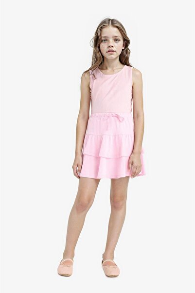 DeFacto Girl's Crew Neck Basic Plain Undershirt Z7815A625Hs