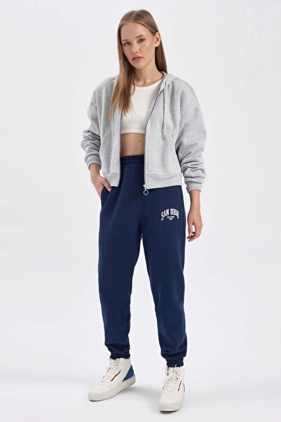 DeFacto Coool Basic ίσιο εμπριμέ με ελαστικό πόδι μέσης με τσέπες Jogger Sweatpants Z7072AZ23WN