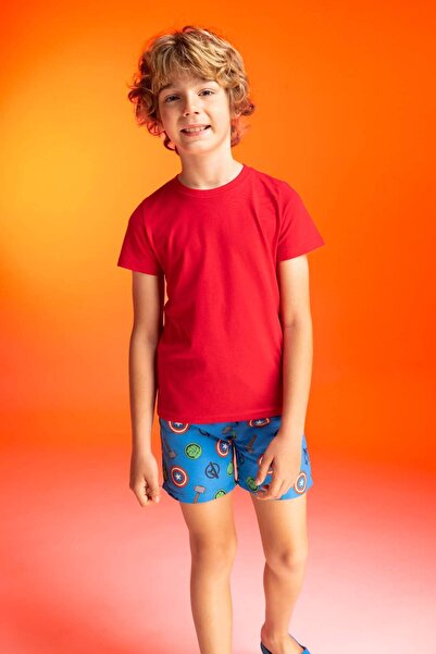 DeFacto Boy's Crew Neck Basic Short Sleeve T-Shirt K1687A623Sm