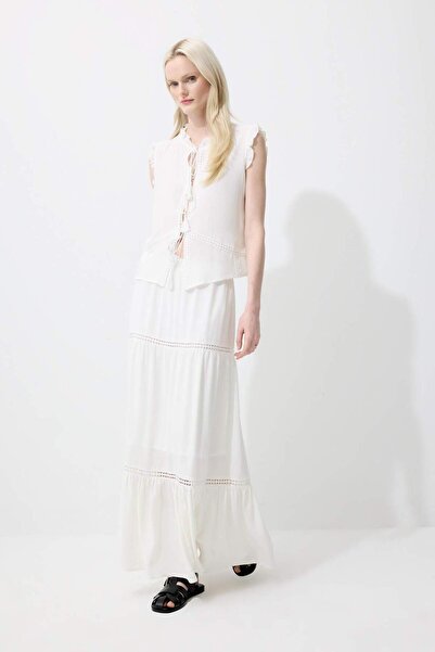 DeFacto Φούστα μάξι βισκόζης με κανονική επένδυση μέσης σε γραμμή Α E8344AX25SP