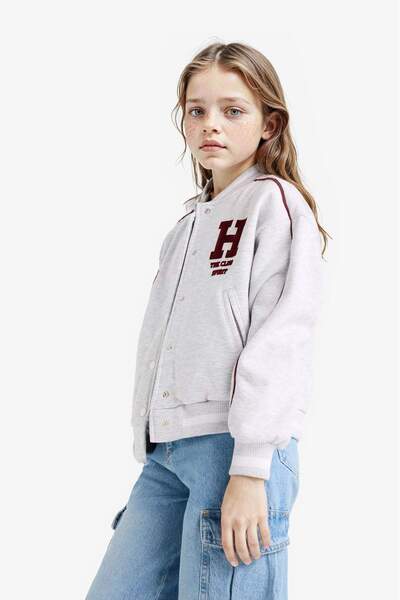 DeFacto Bomberjacke mit College-Kragen und Rückendruck für Mädchen F3262A825AU