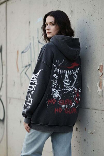 Köstebek Φούτερ με κουκούλα από ύφασμα που πλένεται Anime Berserk No Guts No Glory