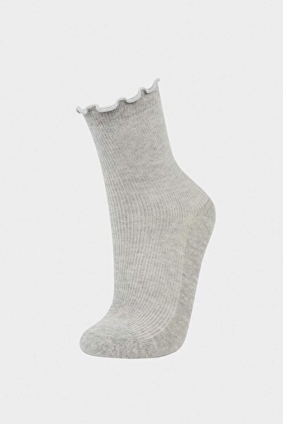 DeFacto 3-пакет дълги памучни чорапи за момичета F7217A8NS