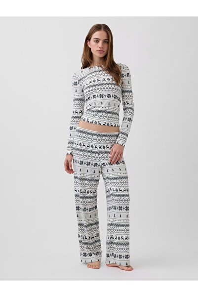 GAP Kadın Kırık Beyaz Pijama Takımı