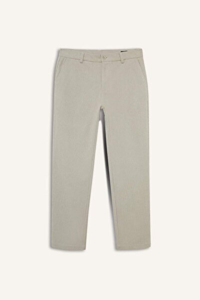 DeFacto Tailored Regular Fit Straight Leg Corded Fabric Velvet Trousers F0462Ax25Wn