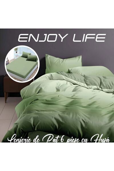 NufJoy Finet Cotton Linen 6 pieces Enjoy Life Fitted sheet for mattress 160x200 cm or 180x200 cm