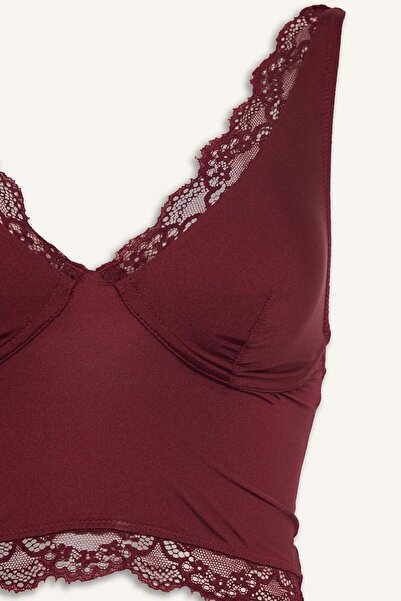 DeFacto Satin Lace Detailed Top-Fall in Love F7608Ax25Wn