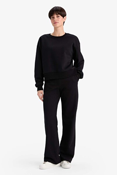 DeFacto Boxy Fit Crew Neck Thick Basic Plain Sweatshirt B8568Ax24Wn