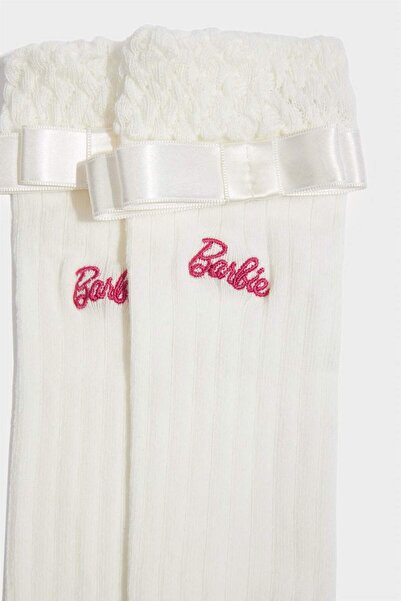 DeFacto Girls Barbie Cotton Knee High School Socks F4199A8Ns