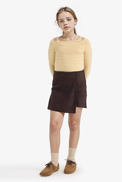 DeFacto Girl's Suede Shorts Skirt G3783A825Wn