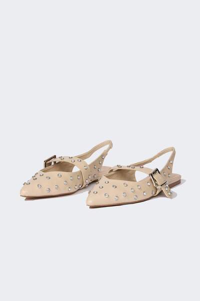 DeFacto Γυναικείες μπαλαρίνες από συνθετικό δέρμα με επίπεδη σόλα D8962AX25SM