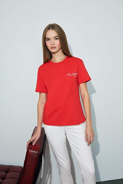 DeFacto Regular Fit Crew Neck Atatürk Bedrucktes Kurzarm-T-Shirt F6033AX25SM