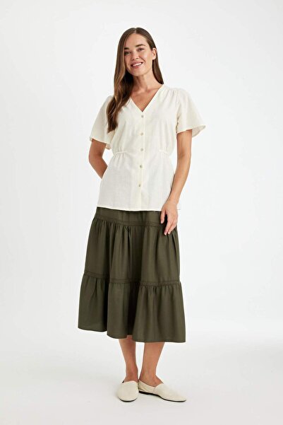 DeFacto Ελαστική μέση κανονική φούστα μίντι κιλό - D5194ax24au