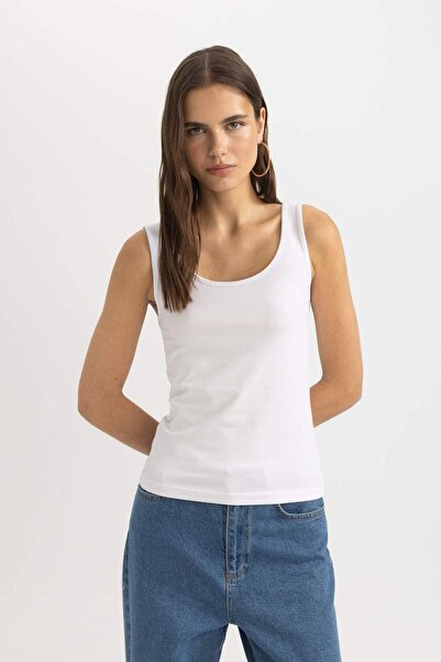 DeFacto Slim Fit Dar Kesim U-nyakú Basic Sima alsóing I1059AZ24SM