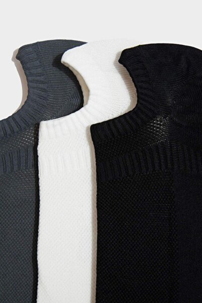 DeFacto Herren 3er-Pack Baumwoll-Sneaker-Socken F5325AXNS