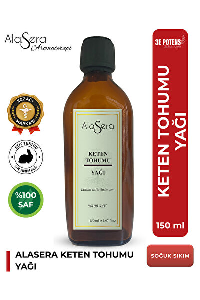 Ala Sera زيت بذور الكتان من ألاسيرا - 150 مل، نقي 100%