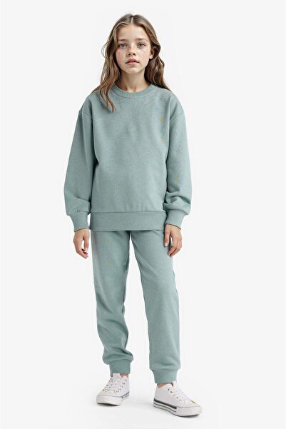 DeFacto Κοριτσίστικο Standard Fit Basic Απλό Ελαστικό Σχολικό Jogger Φούτερ Y1226A625AU