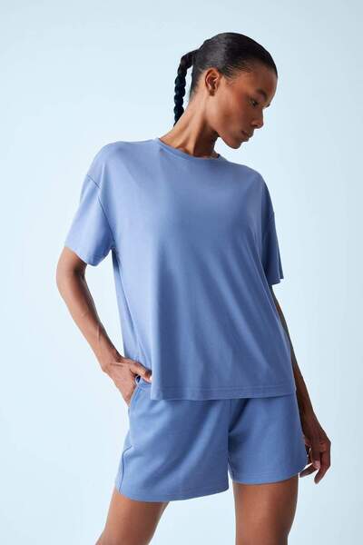 DeFacto DeFactoFit Oversize-T-Shirt mit weitem Schnitt und Rundhalsausschnitt...