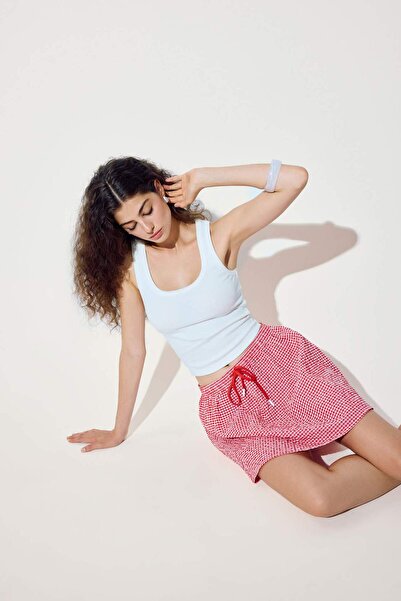 DeFacto Εφαρμοσμένο U Neck Twill Camisole Λευκό εσώρουχο A1665AX24SM