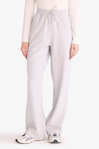 DeFacto Wide Leg Belted Lace-Up Pocketed Sweatpants E1998Ax25Wn