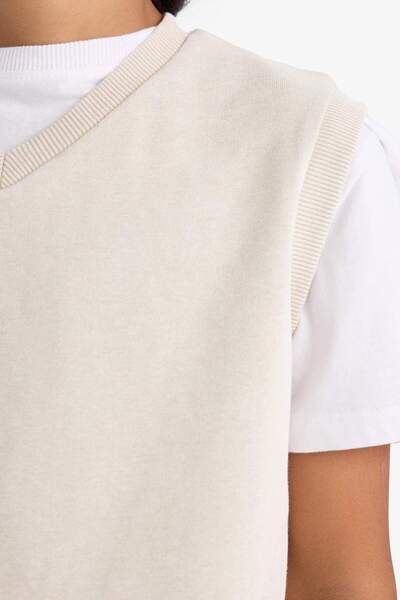 DeFacto Boy's V-Neck Washable Sweater G1819A825Au