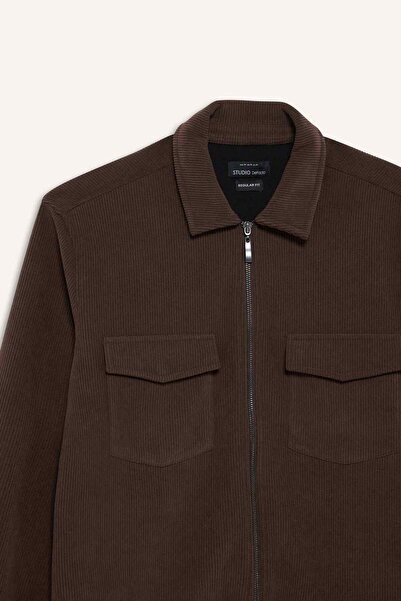 DeFacto Μπουφάν με κοτλέ πουκάμισο με κολάρο πόλο κοτλέ (25 AU)