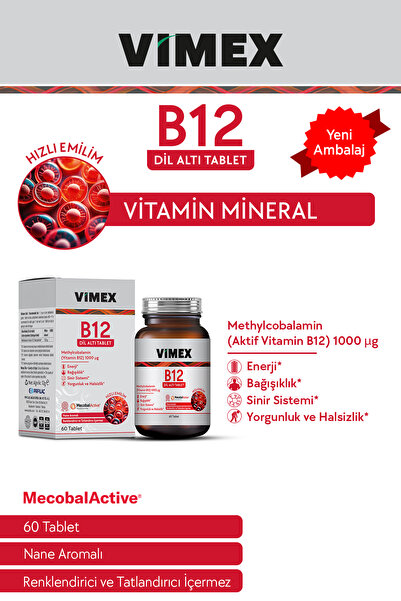 Vimex B12 DİL ALTI 60 TABLET