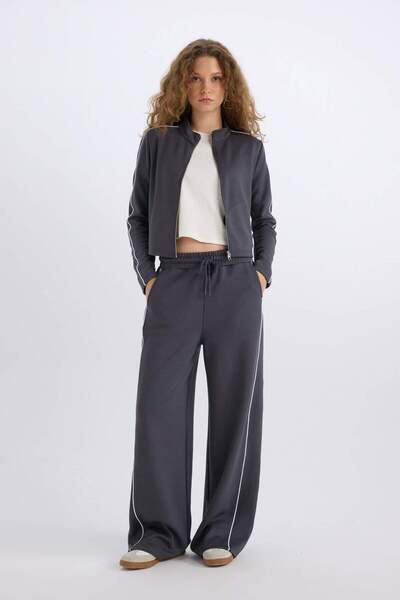 DeFacto Straight Fit Τσέπη ίσιο πόδι Μακρύ μήκος Λεπτό Φούτερ D6668AX25SP