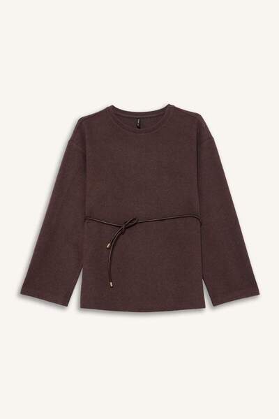 DeFacto Μακρυμάνικο μπλουζάκι με κορδόνια με κορδόνια Regular Fit G3392AX25AU