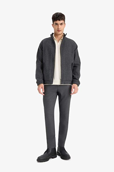 DeFacto Regular Fit-Mantel mit Stehkragen, Taschen und Reißverschluss, gefüttert, F0683AX25WN